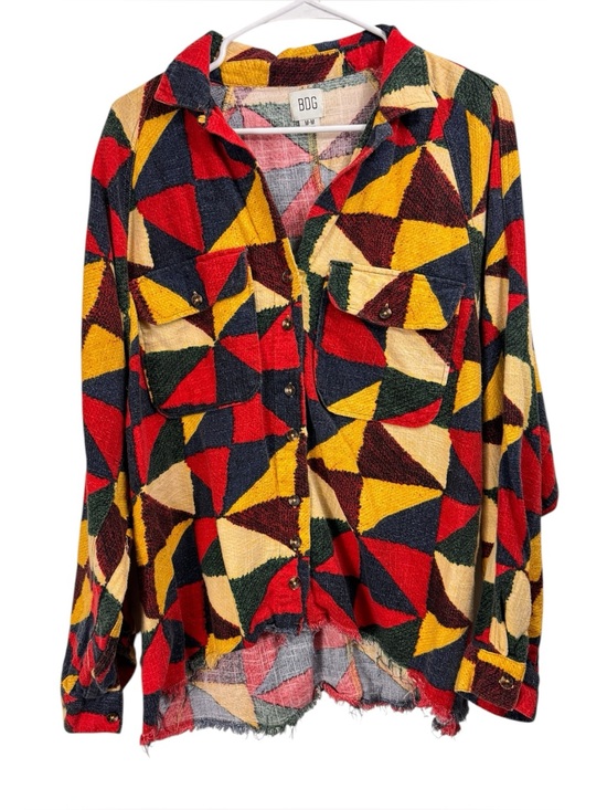BDG Tops - BDG Urban Outfitters Size Medium Brody Flannel Shirt Oversized Patchwork
